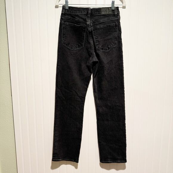 Madewell 90s Straight Leg Jeans Black Denim Size 26 - Picture 5 of 7